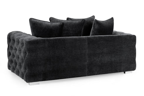 Elena Sofa Slate 3 Seater Back View